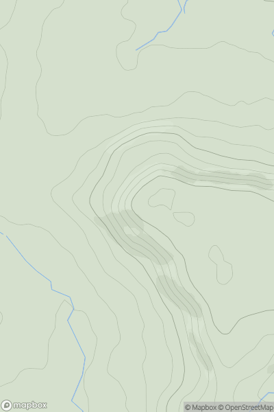 Thumbnail image for The Mount [Welsh Borders S] [SO372687] showing contour plot for surrounding peak